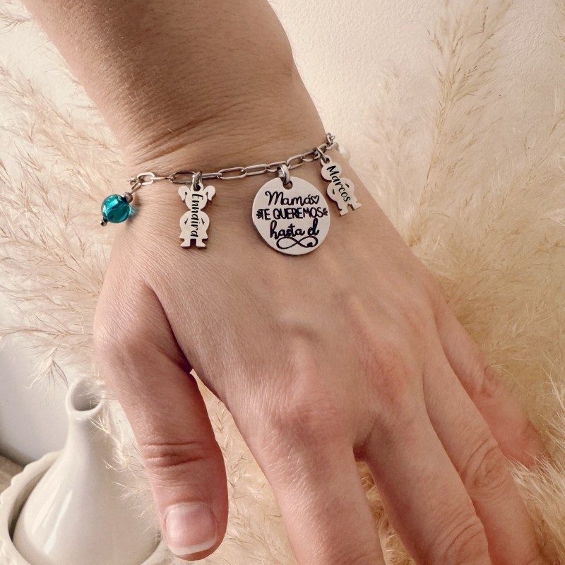 Pulsera día de la madre, personalizada con los nombres | DCorazón
