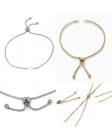 Pulsera de cadena en acero inoxidable 12cm| Creasentidos