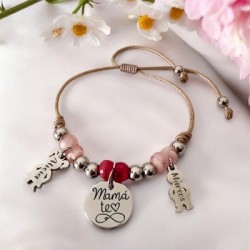 Preciosa pulsera personalizada con los nombres de los niños | Dcorazón