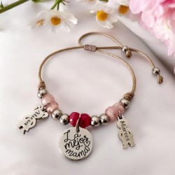 Preciosa pulsera personalizada con los nombres de los niños | Dcorazón