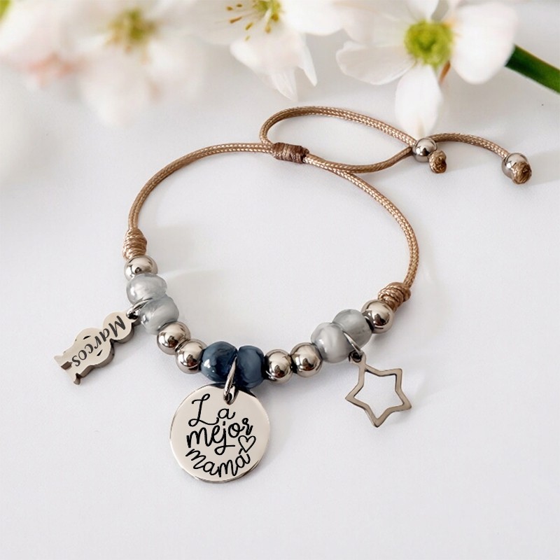 Preciosa pulsera personalizada con los nombres de los niños | Dcorazón
