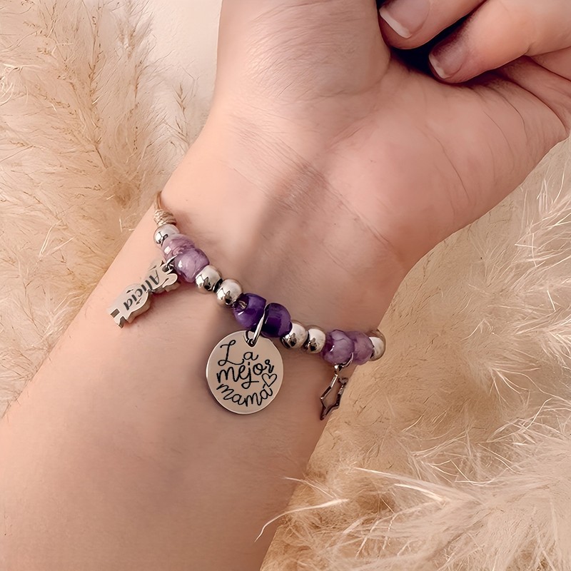 Preciosa pulsera personalizada con los nombres de los niños | Dcorazón