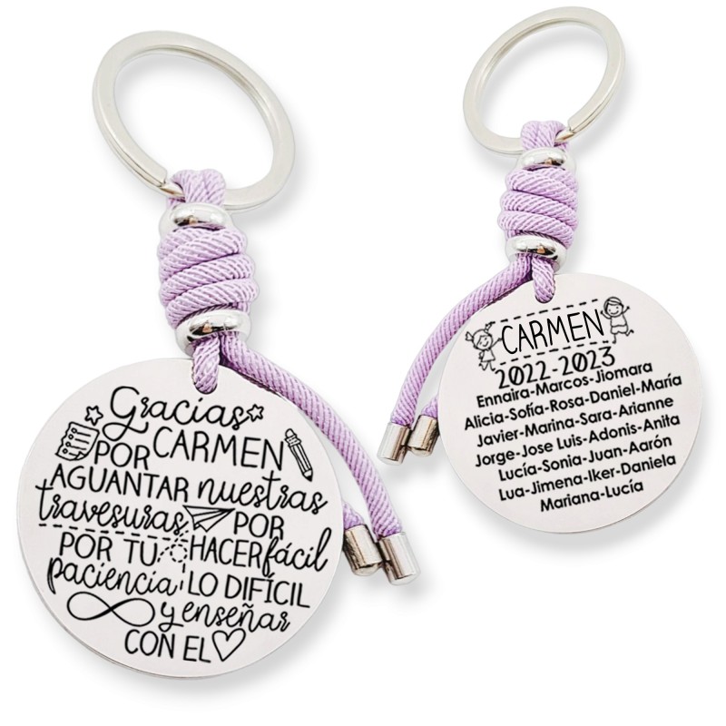 Regalos para profesores, llavero personalizado | Creasentidos