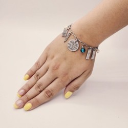 Pulsera para profesora, con abalorios de acero | Dcorazón