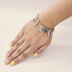 Pulsera para profesora, con abalorios de acero | Dcorazón