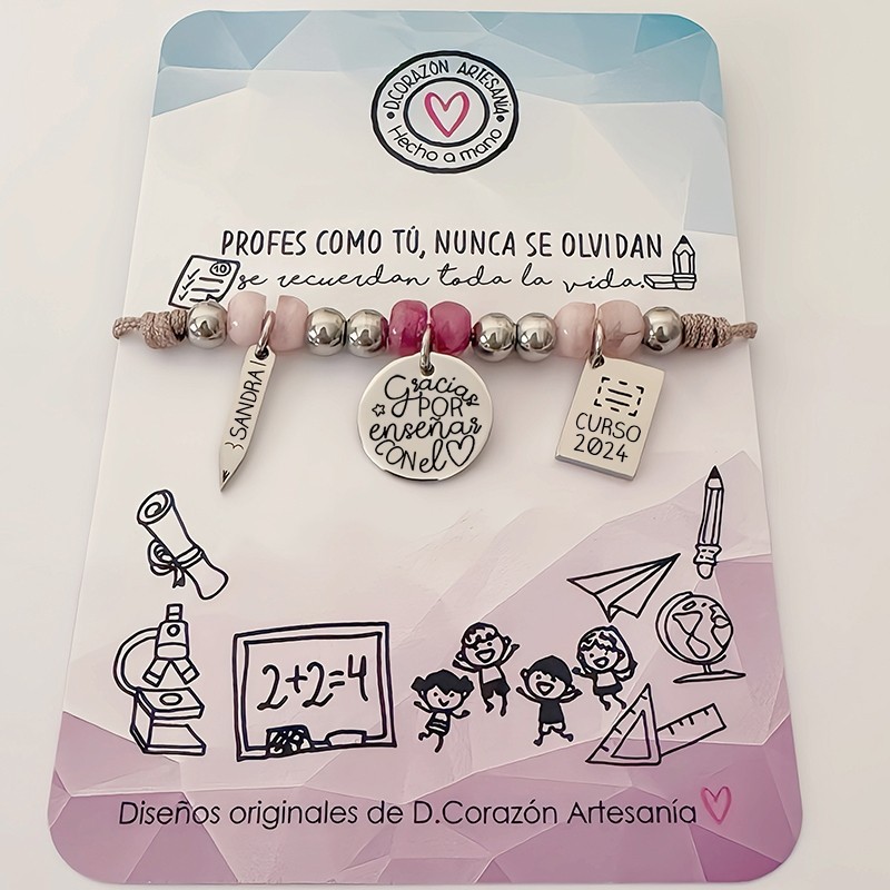 Pulsera para profesora | Dcorazón