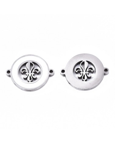 Conector abalorio flor de lis | Creasentidos