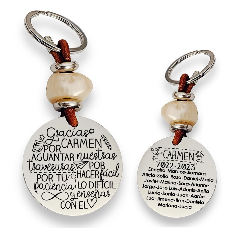 Precioso llavero para profesora| D.corazón
