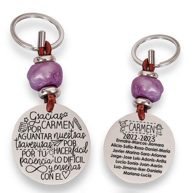 Precioso llavero para profesora| D.corazón