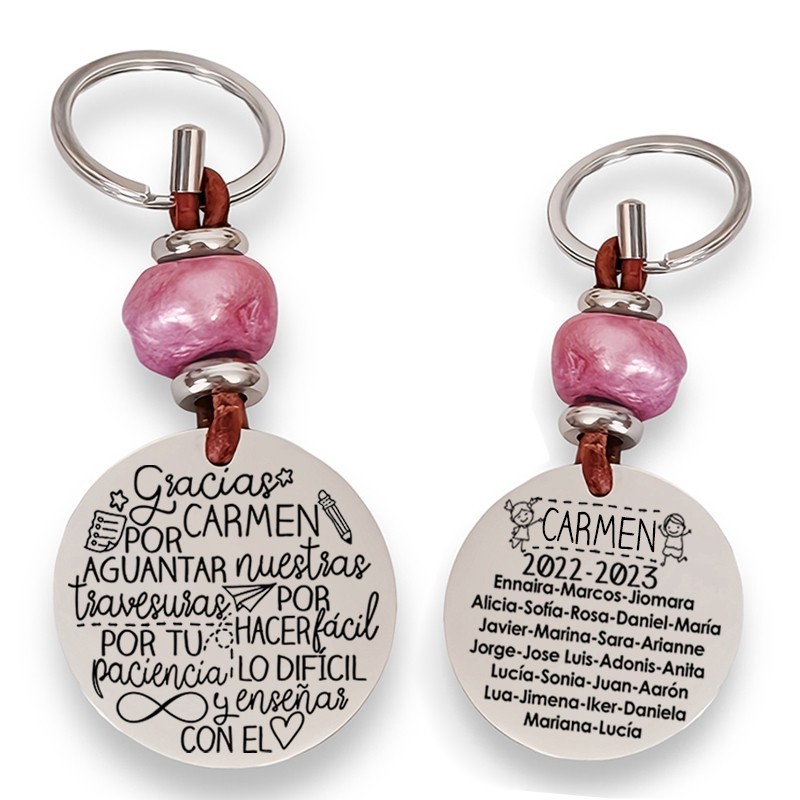 Precioso llavero para profesora| D.corazón