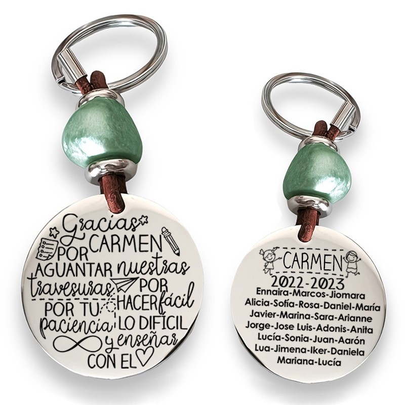 Precioso llavero para profesora| D.corazón