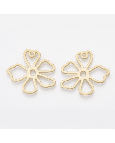 Abalorio flor chapado | Creasentidos