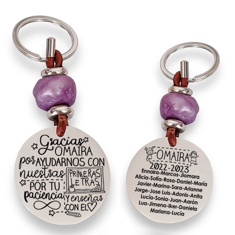 Precioso llavero para profesora| D.corazón