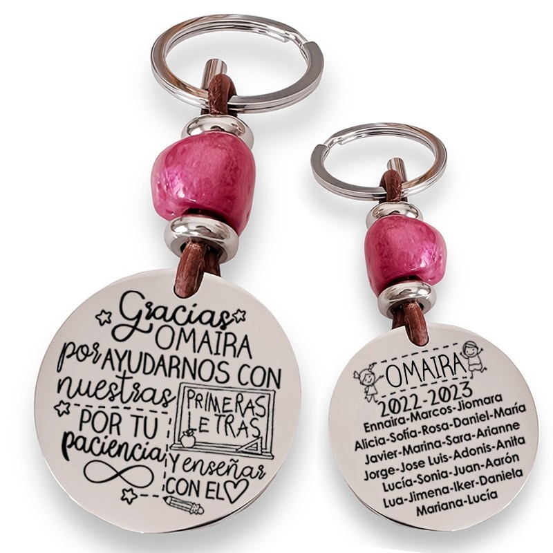 Precioso llavero para profesora| D.corazón