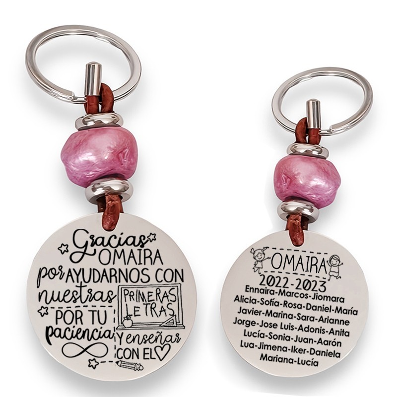 Precioso llavero para profesora| D.corazón