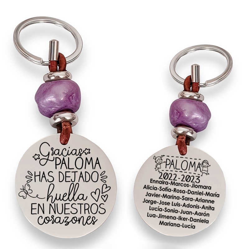 Precioso llavero para profesora| D.corazón