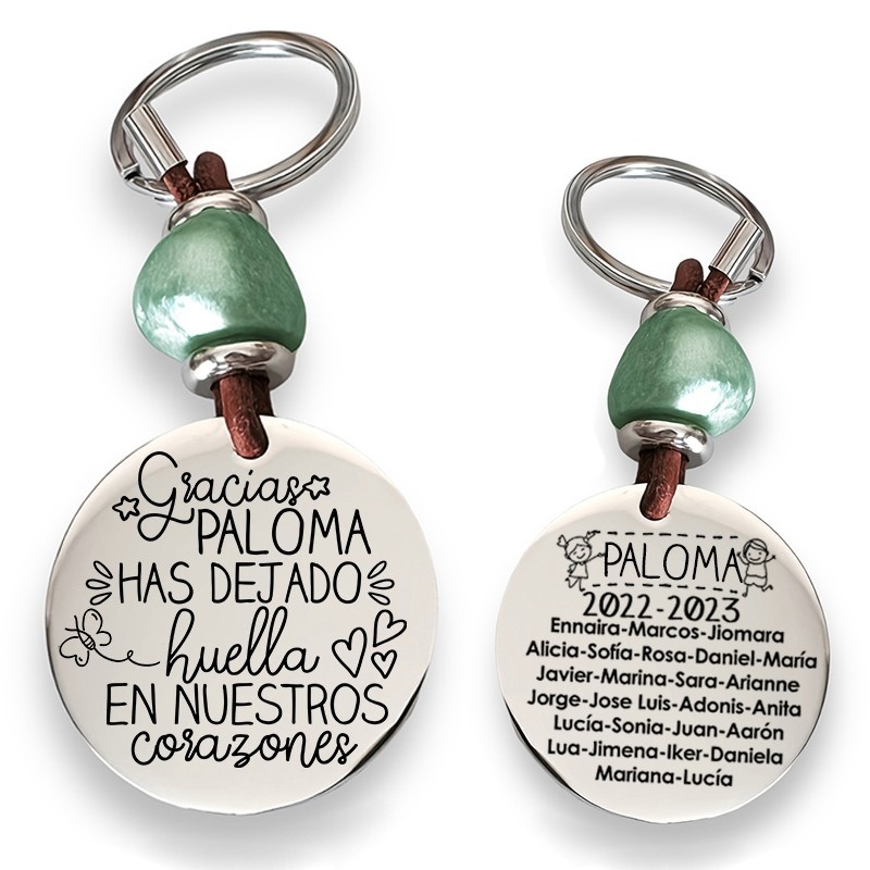 Precioso llavero para profesora| D.corazón