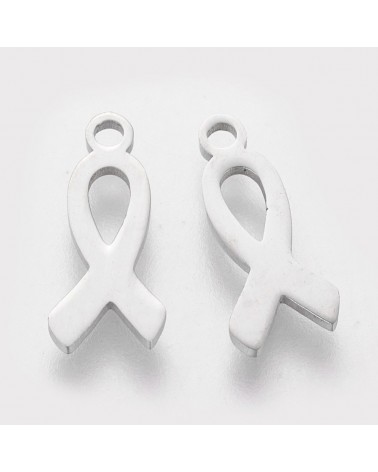 Lazo c├íncer de mama de acero para colgar| Creasentidos