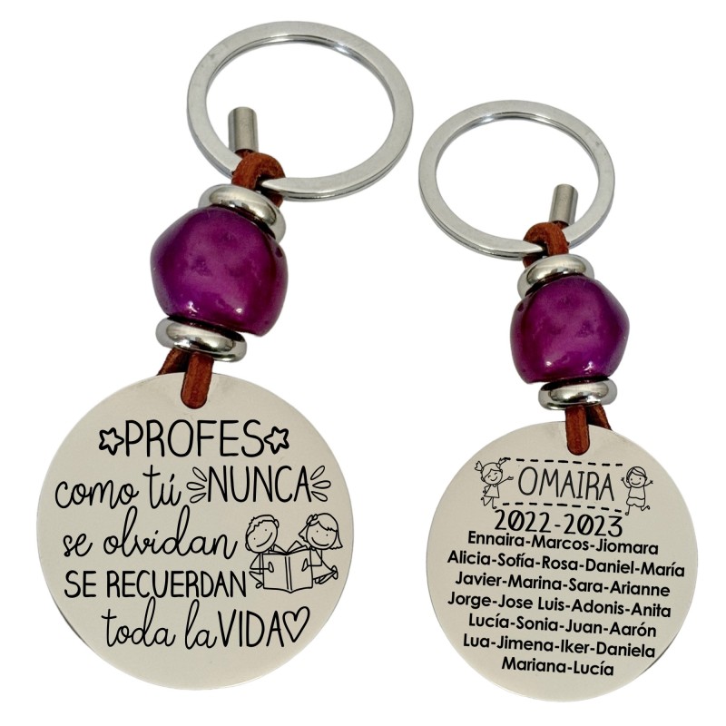 Precioso llavero para profesora| D.corazón