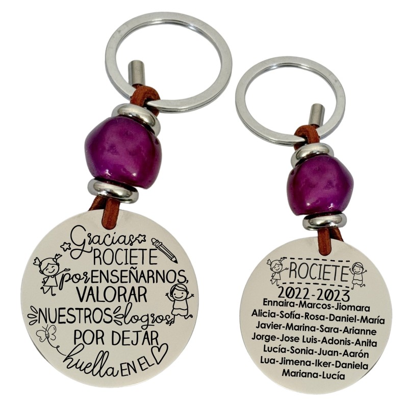 Precioso llavero para profesora| D.corazón