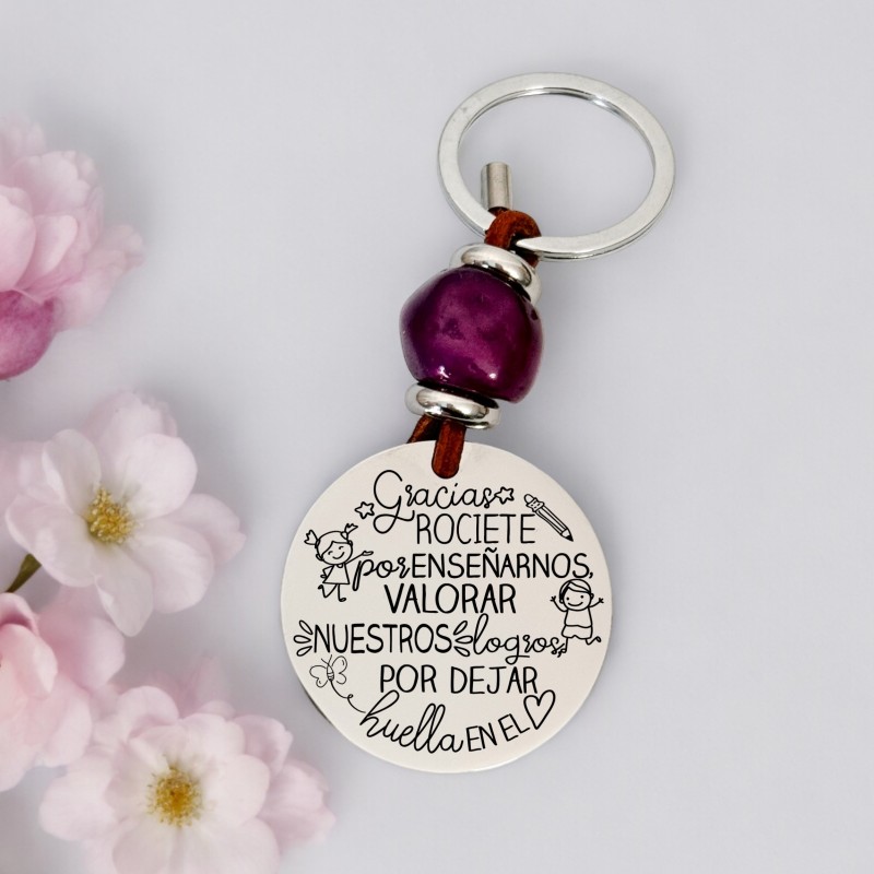 Precioso llavero para profesora| D.corazón