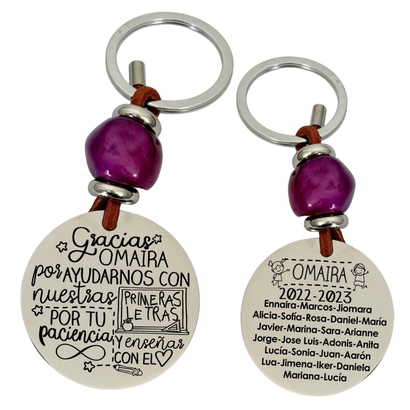 Precioso llavero para profesora| D.corazón