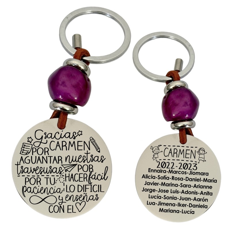 Precioso llavero para profesora| D.corazón