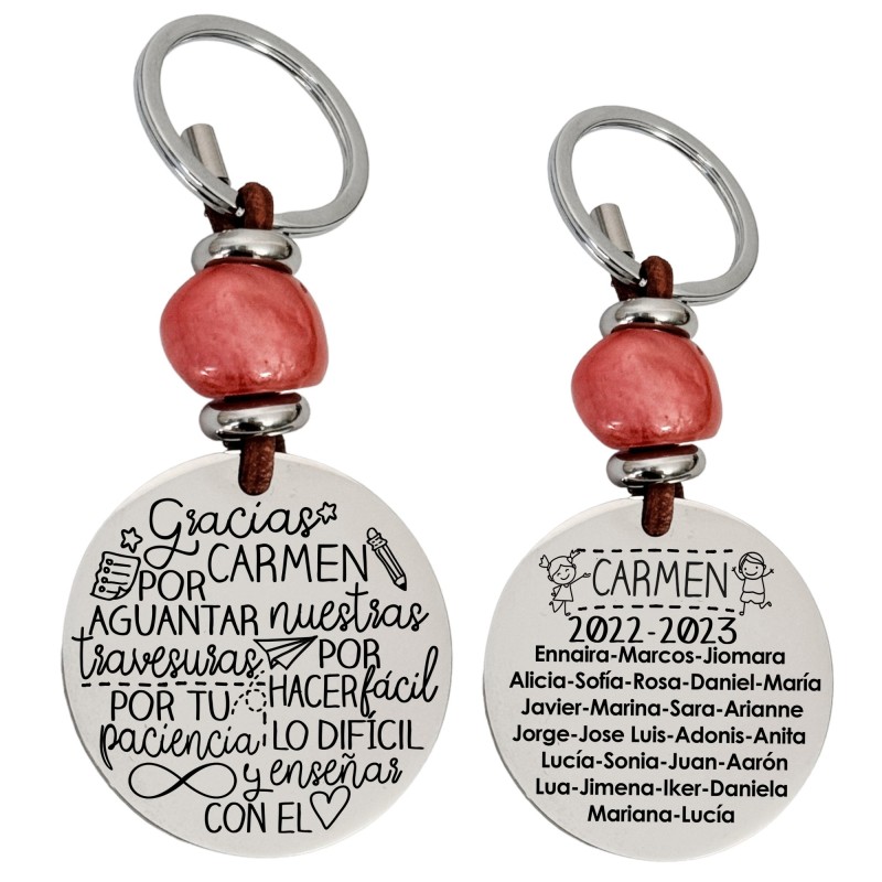 Precioso llavero para profesora| D.corazón