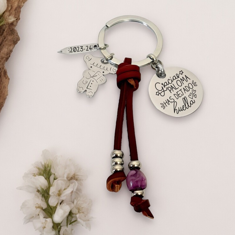 Llavero para profesora, regalo personalizado | Dcorazon