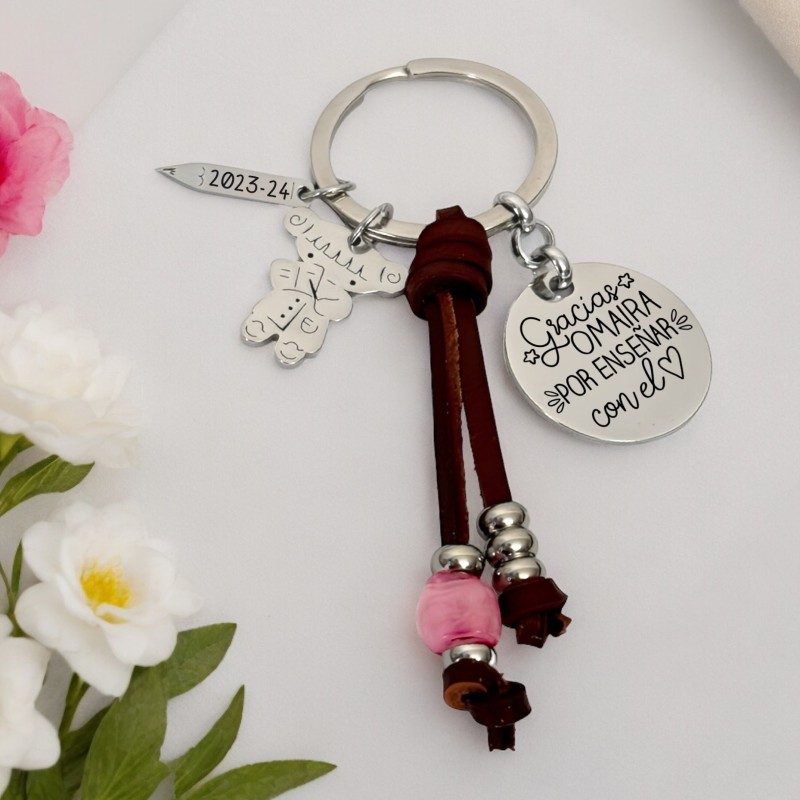 Llavero para profesora, regalo personalizado | Dcorazon
