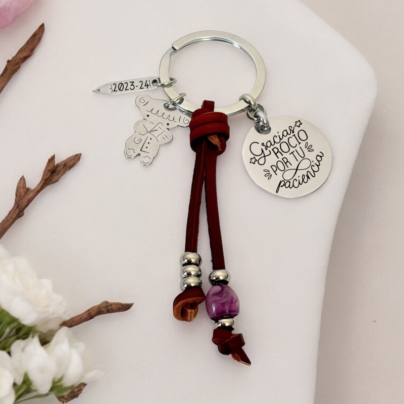 Llavero para profesora, regalo personalizado | Dcorazon