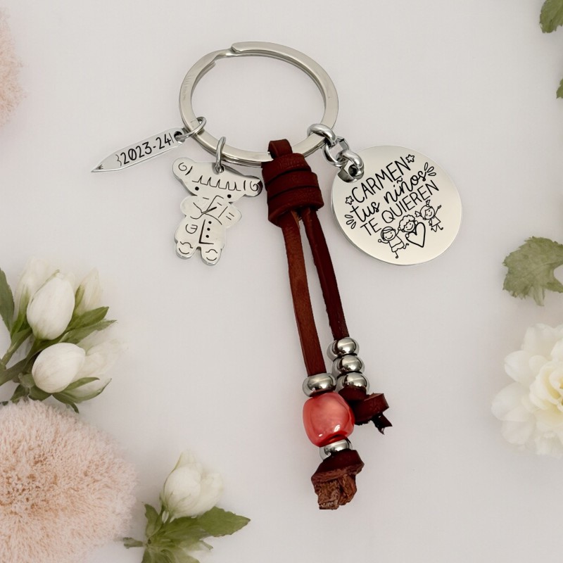 Llavero para profesora, regalo personalizado | Dcorazon