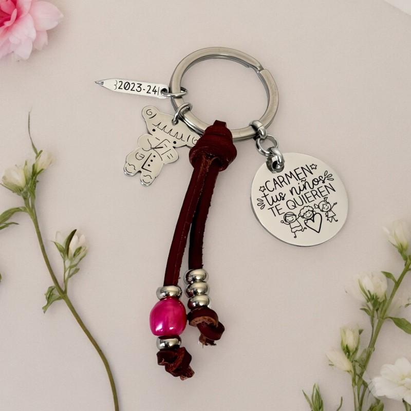 Llavero para profesora, regalo personalizado | Dcorazon