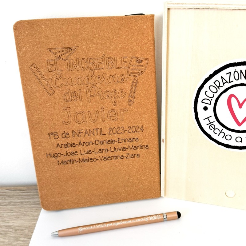 Set boli y libreta profesor | Dcorazón