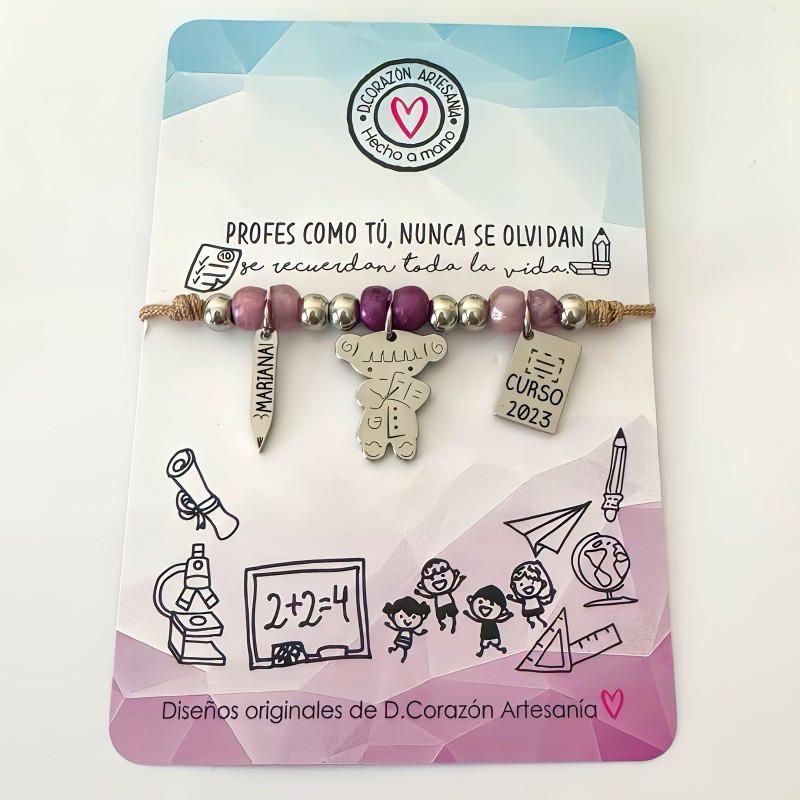 Pulsera para profesora | Dcorazón