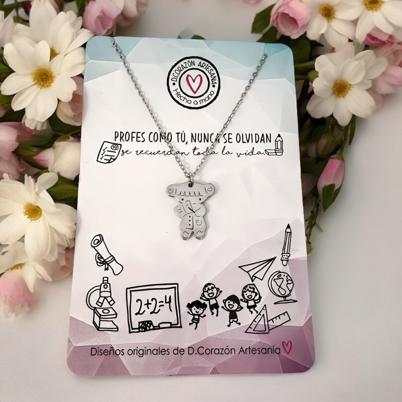 Collar PROFESORA acero inoxidable | Dcorazón