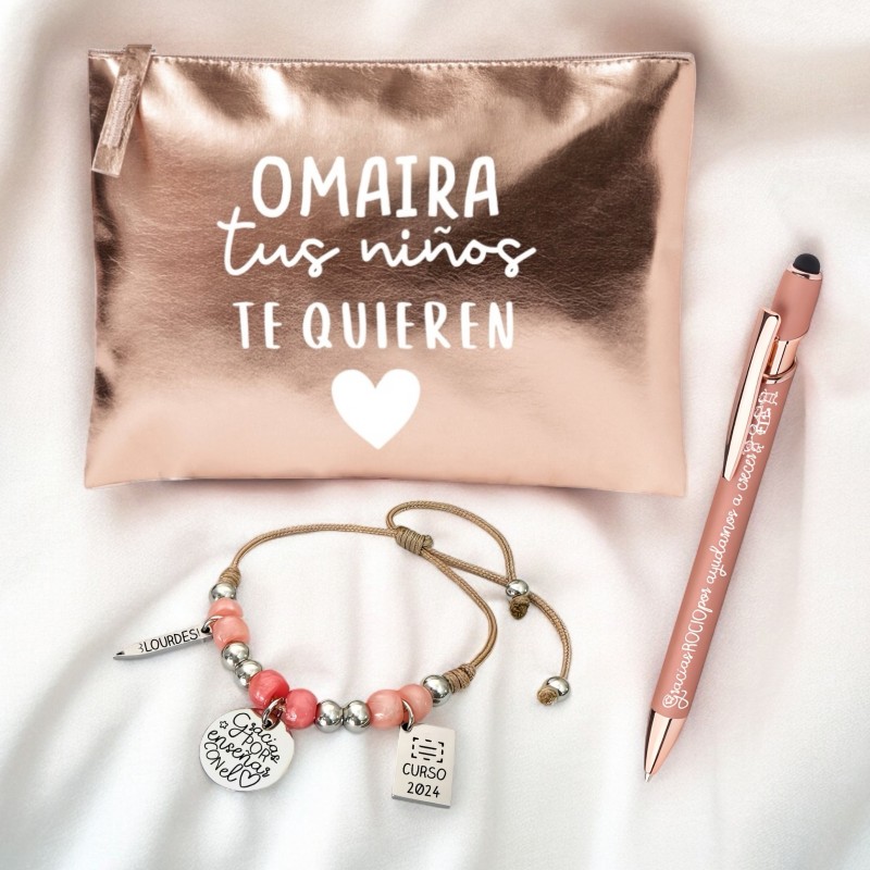 KIT para la profe, en color oro rosa | Dcorazón