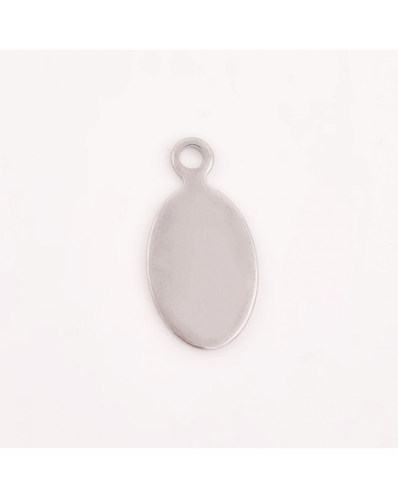 Abalorio oval de acero, para colgar | Creasentidos.es