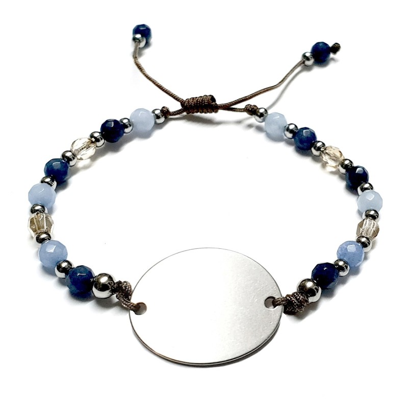Pulsera AFRODITA, de acero y cristal checo, ajustable | Dcorazon
