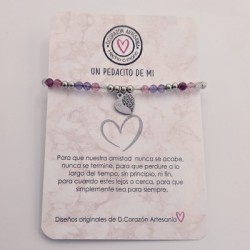 Pulsera protectora, combinación de piedras energéticas, ajustable para todas las tallas, acero inoxidable.