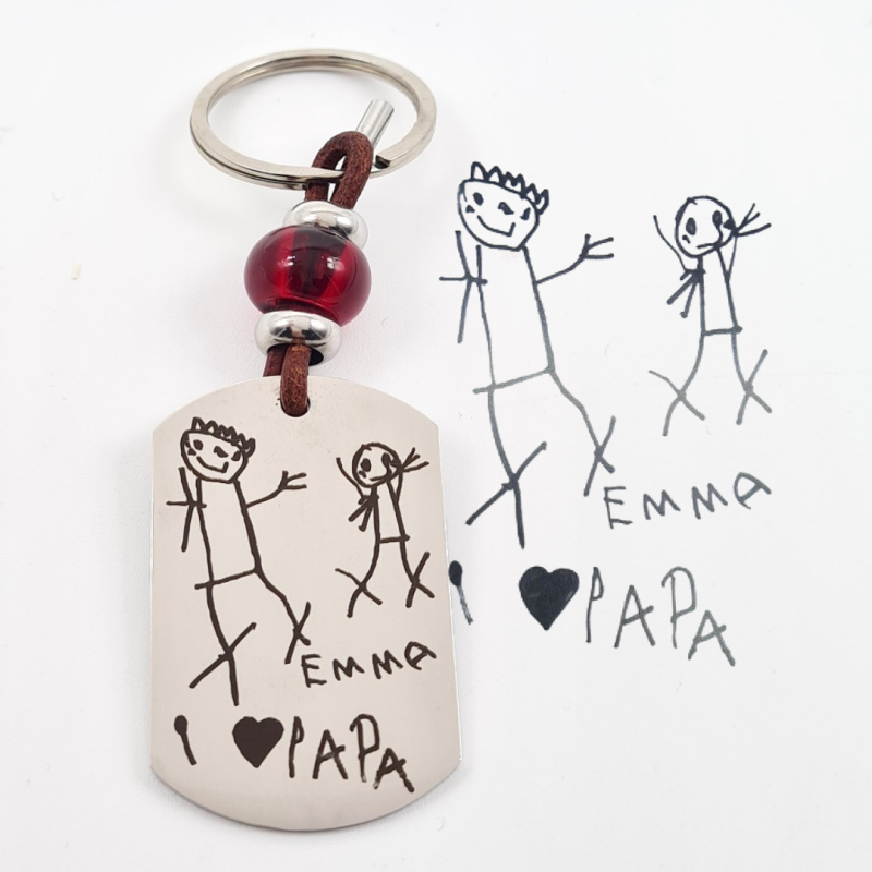 Llavero personalizado con dibujo de niño | Dcorazon
