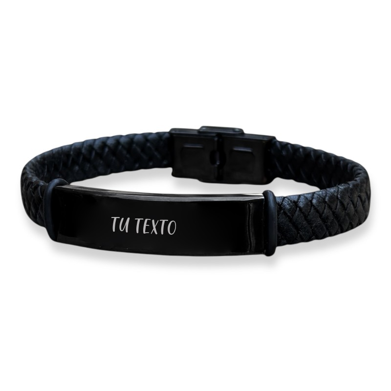 Pulsera de cuero personalizada con tu texto y dibujo| Dcorazon