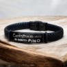 Pulsera de cuero con frase, contigo me iría hasta el quinto pino | Dcorazon