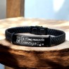 Pulsera de cuero con frase, contigo me iría hasta el quinto pino | Dcorazon