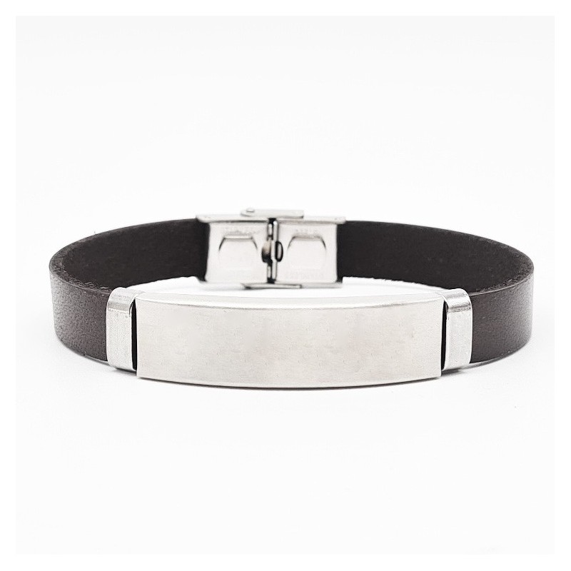 Pulsera de cuero con dibujo infantil regalo día del padre | Dcorazon