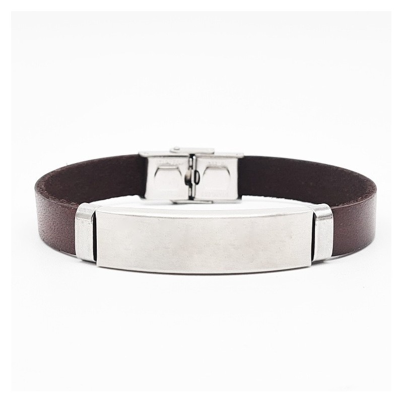 Pulsera de cuero con dibujo infantil regalo día del padre | Dcorazon