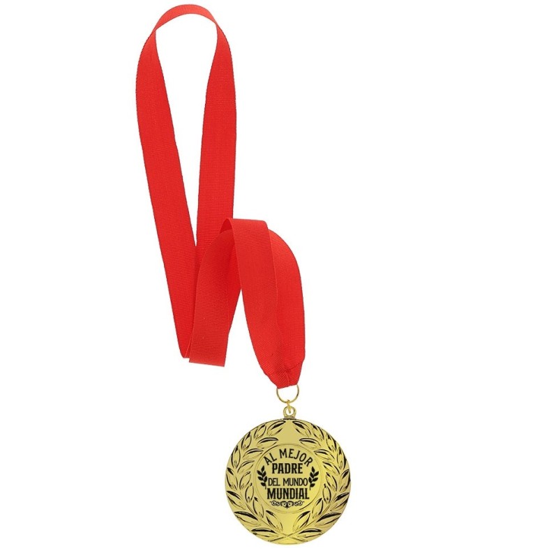 Medalla Dorada Personalizada. Un Reconocimiento Especial para Papá o Abuelo.
