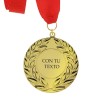 Medalla Dorada Personalizada. Un Reconocimiento Especial con tu texto.