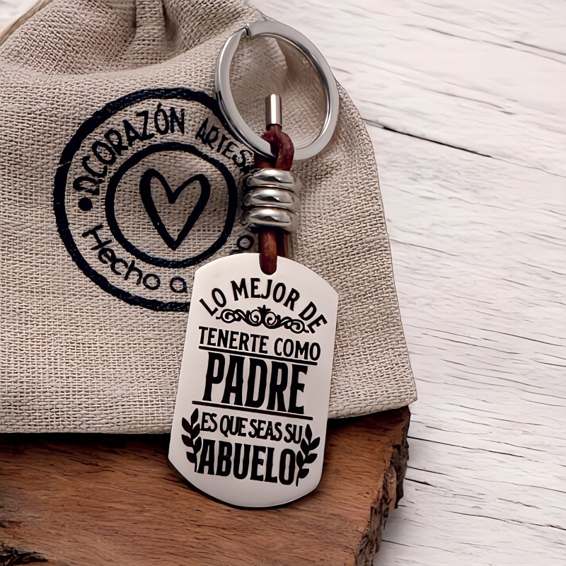 Llavero ADVENTURE, con frase (Lo mejor de tenerte como padre es que te tengan como abuelo).