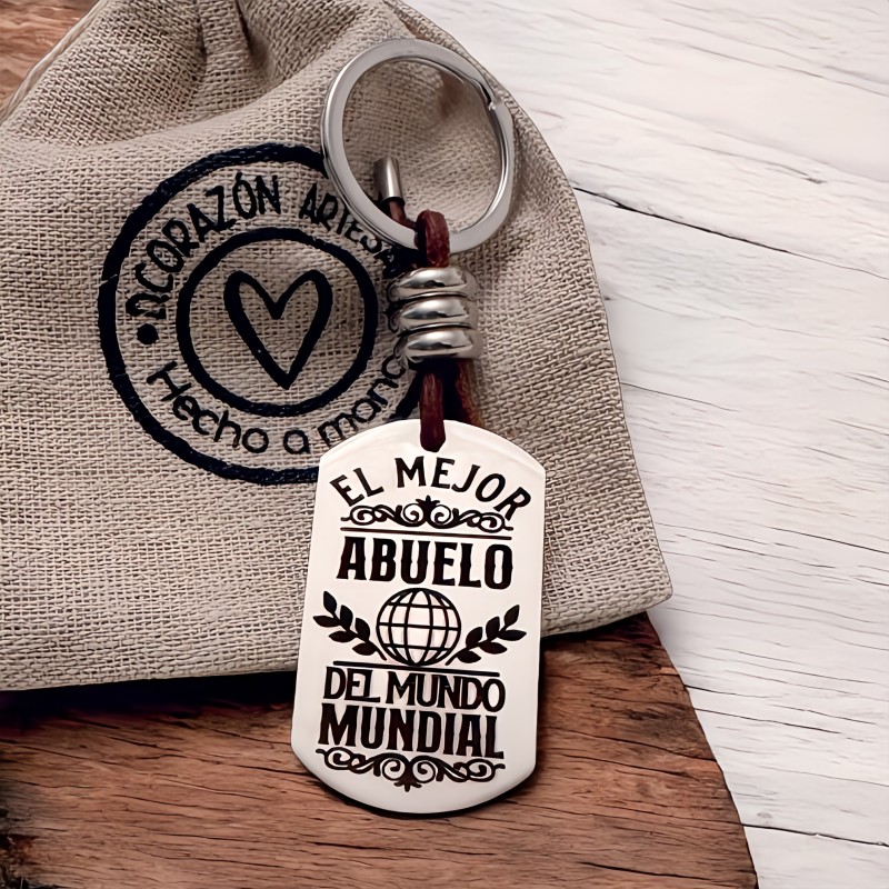 Llavero ADVENTURE, con frase (El mejor abuelo del mundo mundial).
